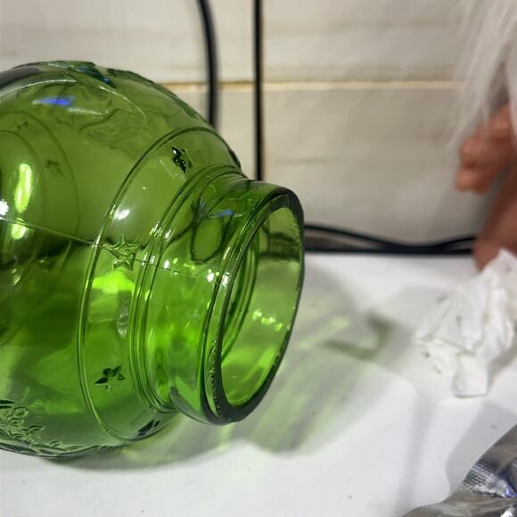 Vintage Wheaton NJ Glass Fire Extinguisher Bottle Eagle Shield & Stars Green - Picture 4 of 8